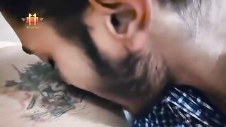 Straight horny hunk gets dick sucked wildly
