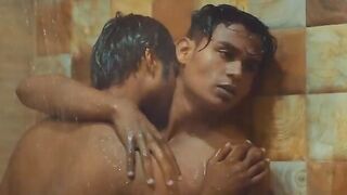 Gay romantic movie of sexy naked men showering