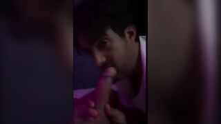 Paki cock sucker on a long hard dick