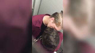 Public toilet gay sex of two horny workers