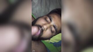 Tamil bottom sucks and swallows cum